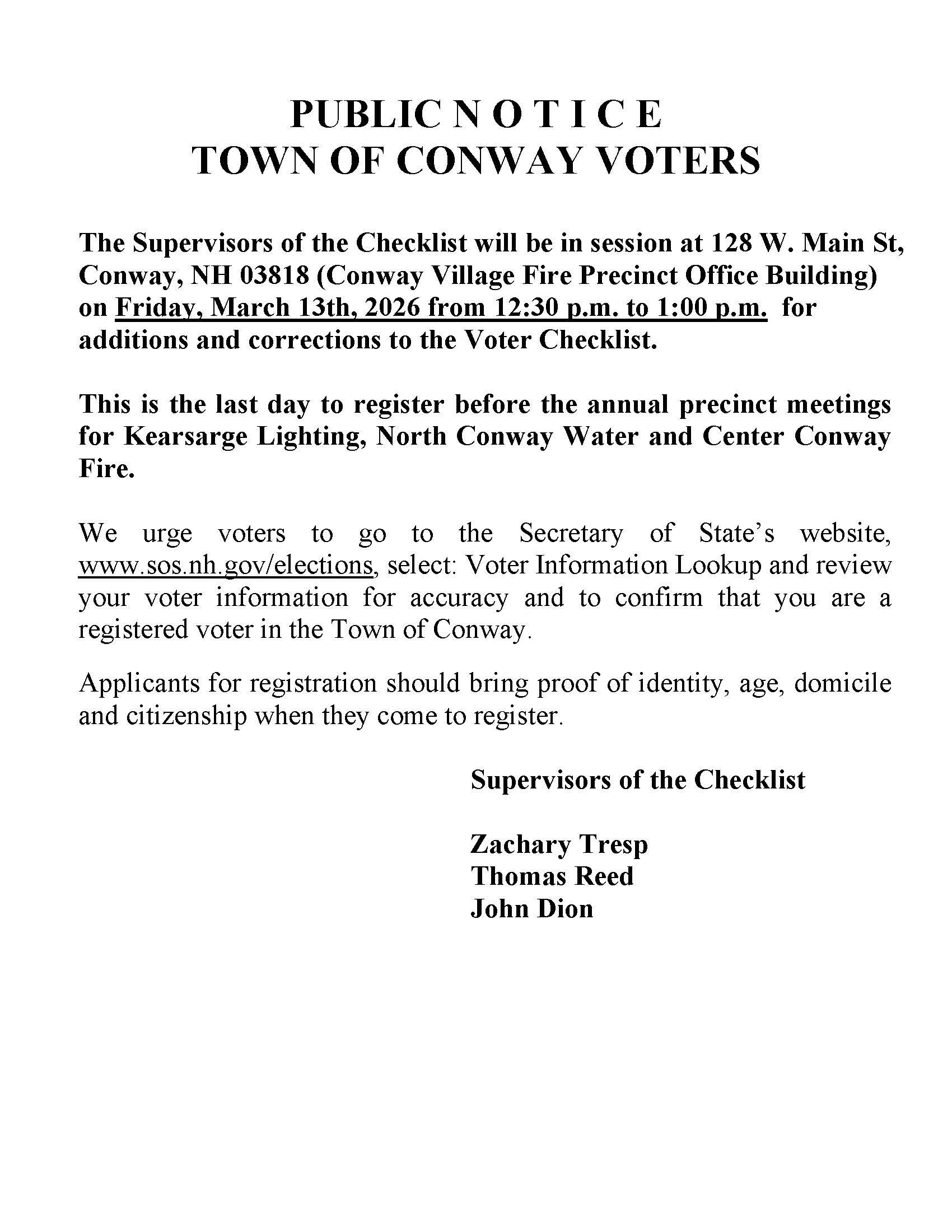 Public Hearing Notice