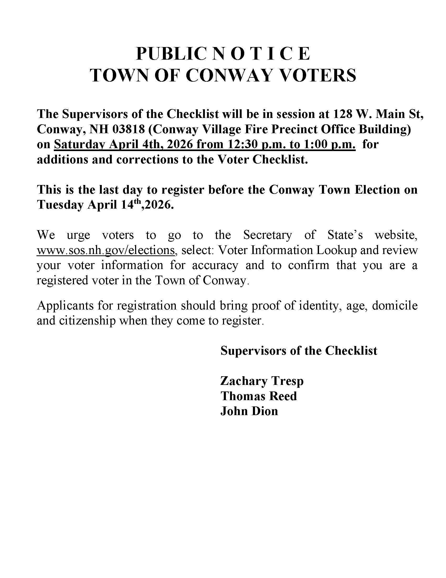 Public Hearing Notice