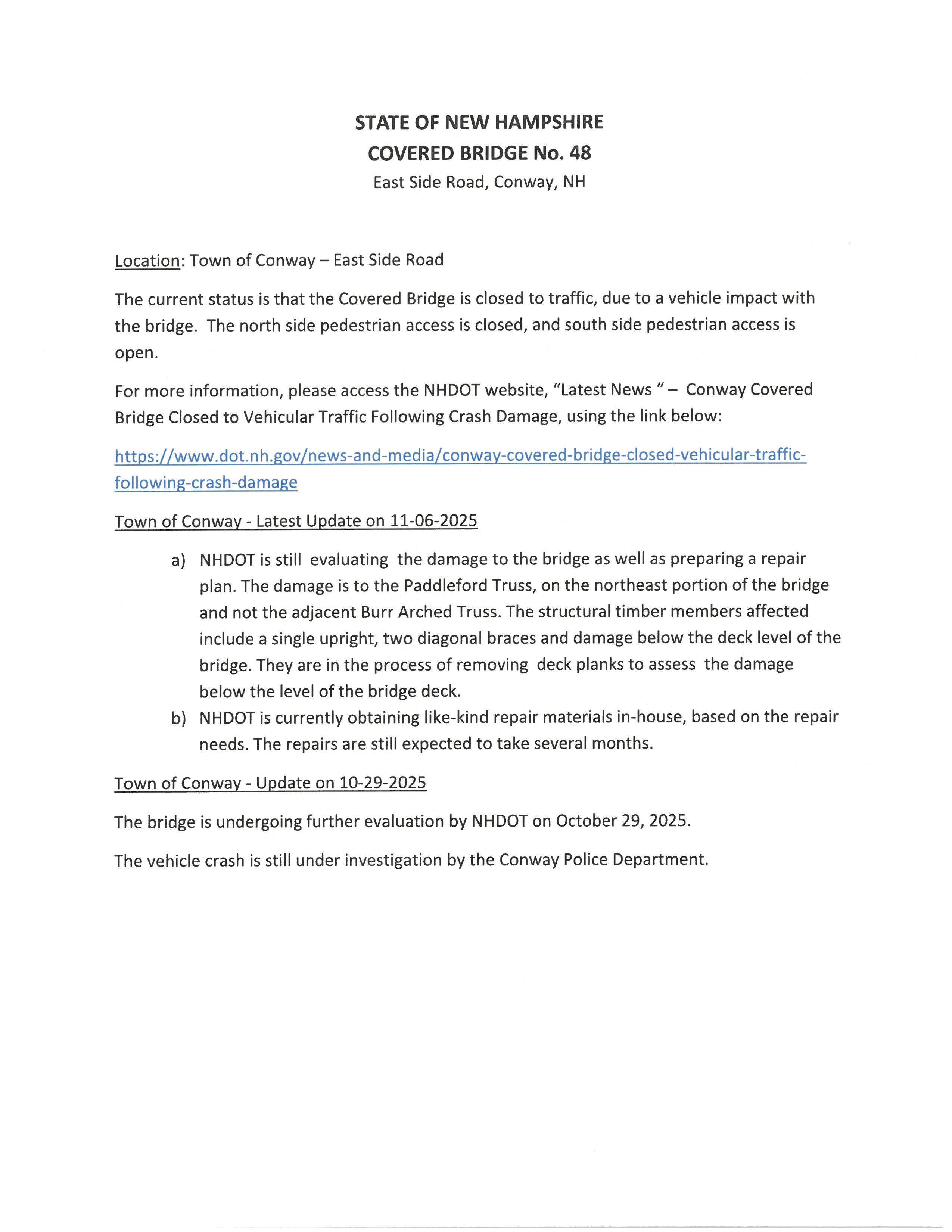 Covered Bridge Report