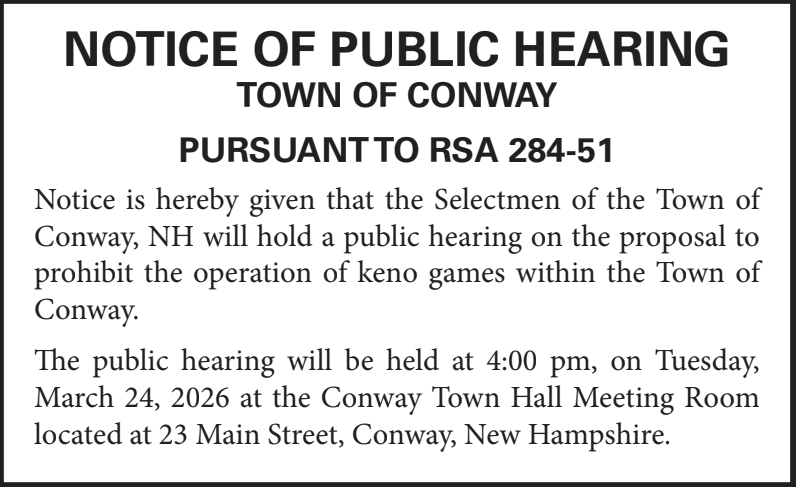 Keno Public Hearing