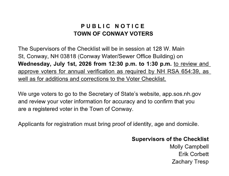 Supervisors Meeting Notice